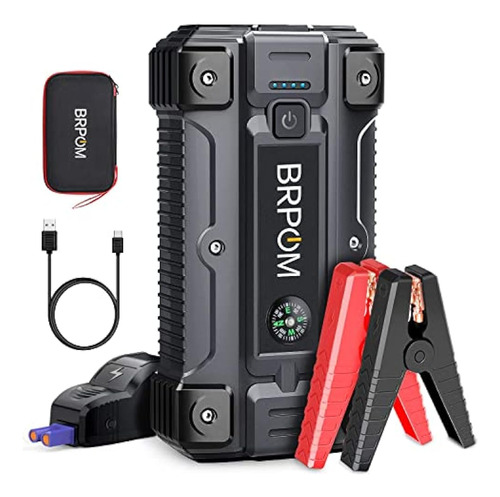 Brpom Car Jump Starter, 3000a Peak 23800mah (hasta 10.0l Gas