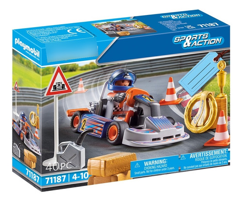 Playmobil Sports & Action Gif Set Kart De Carreras #71187