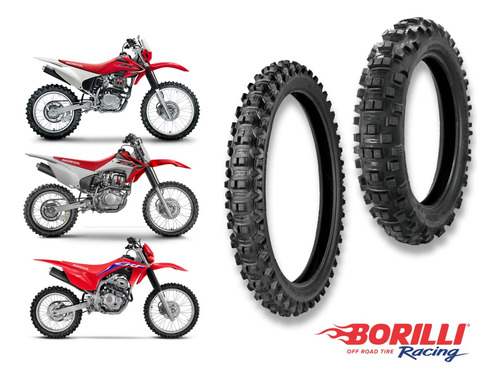 Pneu Borilli Dianteiro Traseiro Crf 230 Crf 250f Tornado 