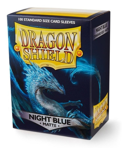 100 Protectores Estandar Mate Night Blue Dragon Shield