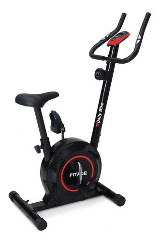 Bicicleta Magnética 8 Niveles Fitage Daily Bike H/ 100 Kg Color Negro