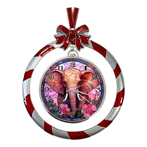 Ornamento De Lollipop Elefante Bebé Rosa Navidad, Relo...