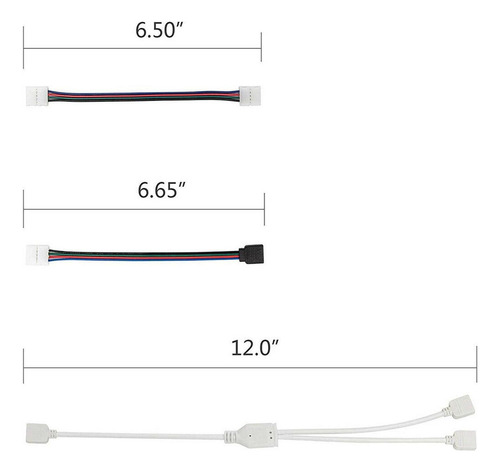 Kit De Conectores Led 5050 Rgb Con Conectores De Tira Led De