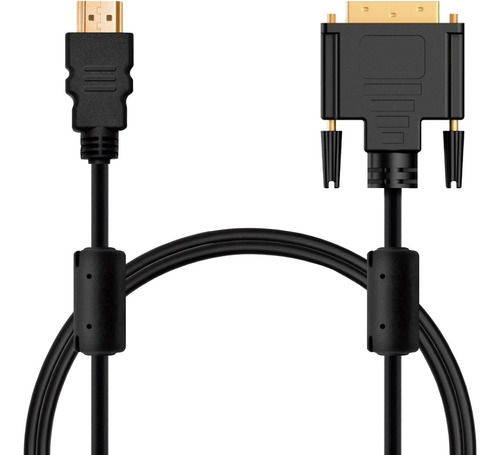 Dvi D Hdmi Adaptador Cabo Emborrachado + Filtro