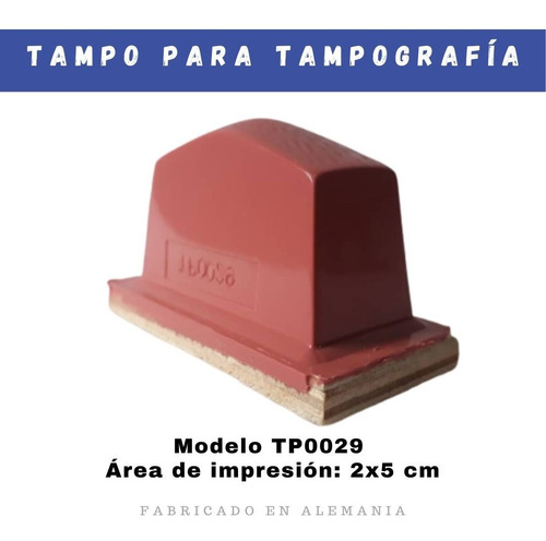 Tampo Para Tampografía Área De Impresión 2x5 Cm, Consulte