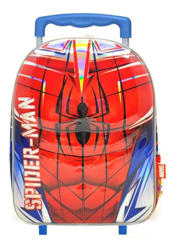 Mochila Con Carro Spiderman 3d 12 Pul Wabro/tomica Multishop