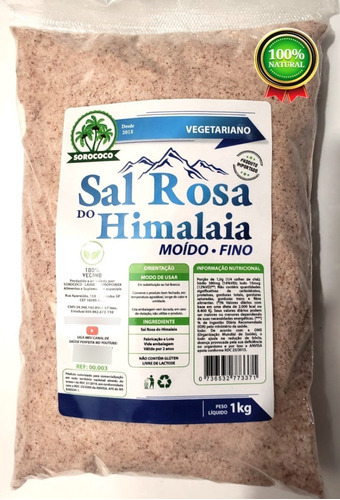 Sal Rosa Do Himalaia Legítimo 1 Kg Grosso Ou Fino Com Laudo