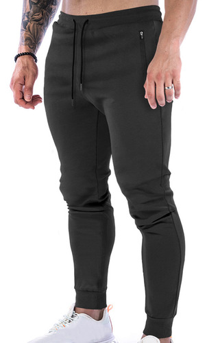 Pantalones En V Para Hombre Con Bolsillos De Color Liso, Cie