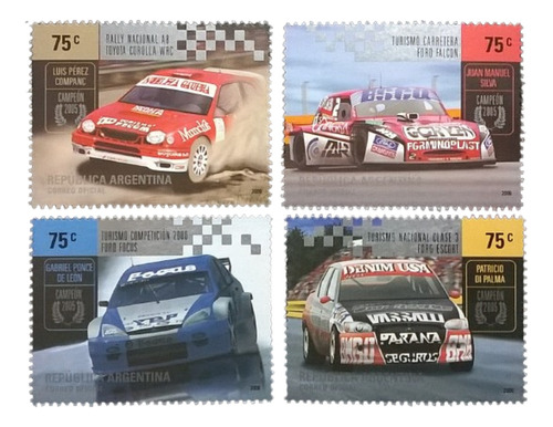 Argentina Autos, Serie Gj 3517-20 Automovilismo Mint L12018