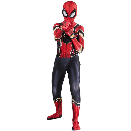 Disfraz Traje De Hombre Araña Spiderman Lycra 