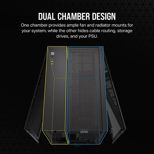 Capa Para Pc Corsair 2500x Small-tower Matx Dual Chamber Pre