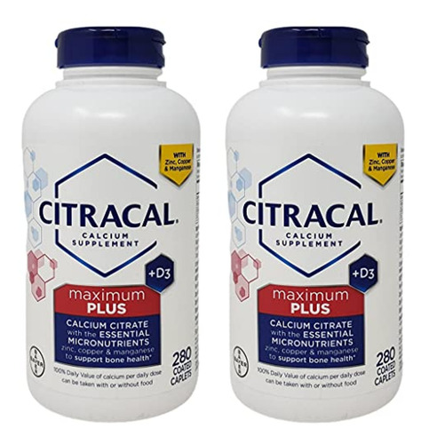 Citracal Suplement Vitami D Calcium Plus D3, 280 Tabl Pack 2