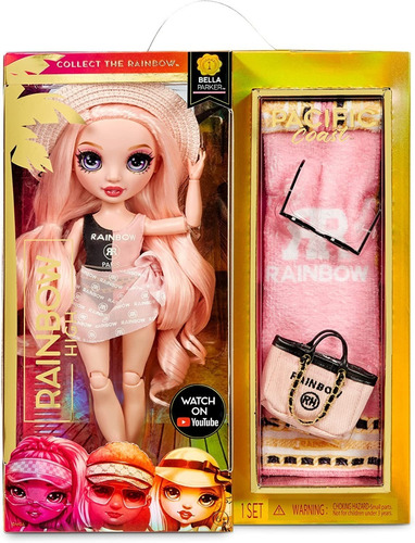 Muñeca Rainbow High Bella Parker Pacific Coast Cn Accesorios