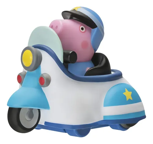 Peppa Pig Vehículo Figura Incorporada George Moto Policia