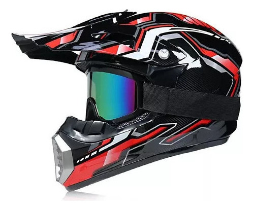 Casco De Piloto De Moto Todoterreno Rally