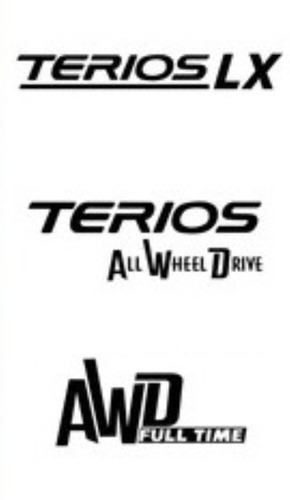 Calcomania Emblema Toyota Terios / Terios Lx