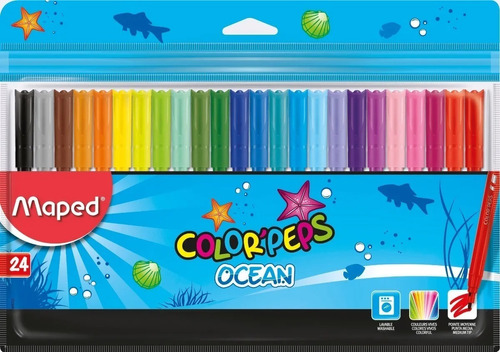 Marcadores Maped Colorpeps Ocean X 24 Colores 