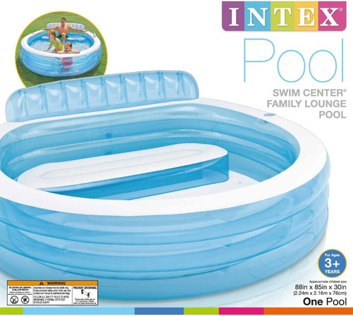 57190ep B01e0w4l58 - Piscina Familiar, 6x20x20, Azul