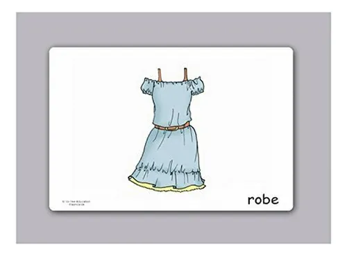 Tarjeta Didactica - Clothes Flashcards In French Language -