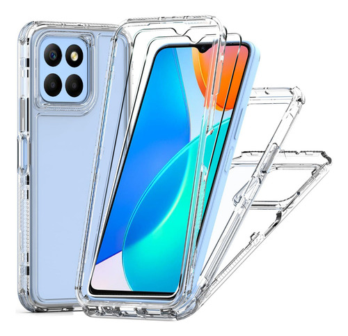 Ho For Honor X6a Plus/x6a Case Funda 3 In 1 Transparente+2