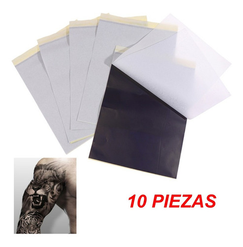 Papel Hectografico Calca Para Tatuajes 10 Pack 