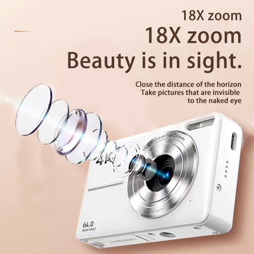 Y Cámara Digital 4k 64mp, Zoom 18x, Tarjeta De 32 Gb,
