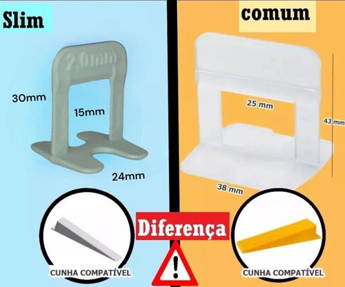 Kit 1000 Espaçadores Slim Niveladores Porcelanato Oferta!