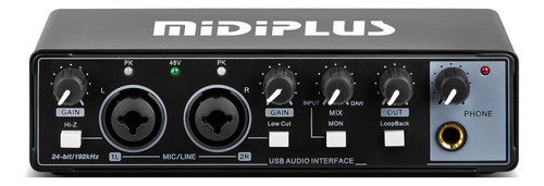 Placa Interfaz De Audio Usb Midiplus M2