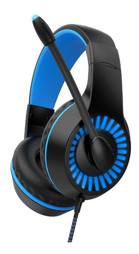 Fone Gamer Headset Azul Para Jogo P2 Usb Zeus - Greatek