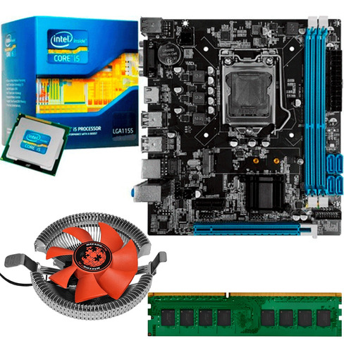 Kit Placa H61 1155 +processador Intel I5 + 8gb Ddr3 + Cooler