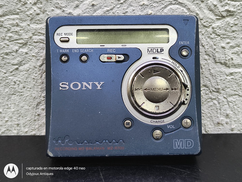 Reproductor Minidisc Sony Md Walkman Mz-r700 No Sirve Lector Azul Acero (Usado)