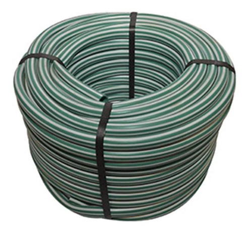 Manguera Pvc Bicolor Estriada 100mts 1/2 Pulgadas Dvp Color Verde oscuro