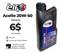 Comprar Aceite Pro Elf Max 15w40 Mineral O 20w50 Mineral 