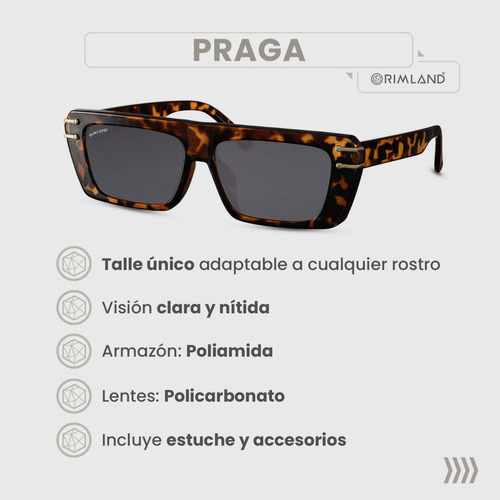 Anteojos Lentes Sol Rimland Praga Carey