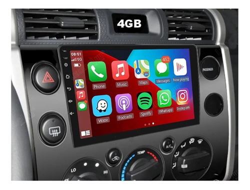 Radio Toyota Fj Cruiser Carplay Android Auto 4gb + Cámara 