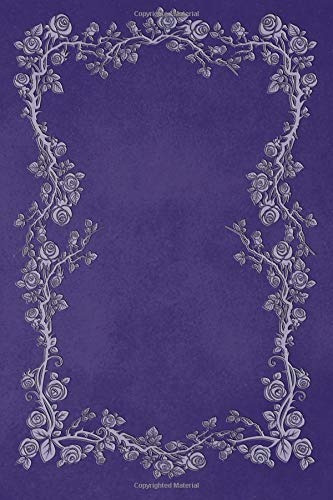 Purple 101  Blank Notebook With Color Me Too! Rose Vines  6x