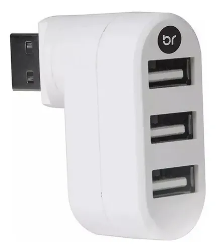 Bright Hub Usb 3 Portas 2.0 Branco 0335 Plug Giratório 1 un