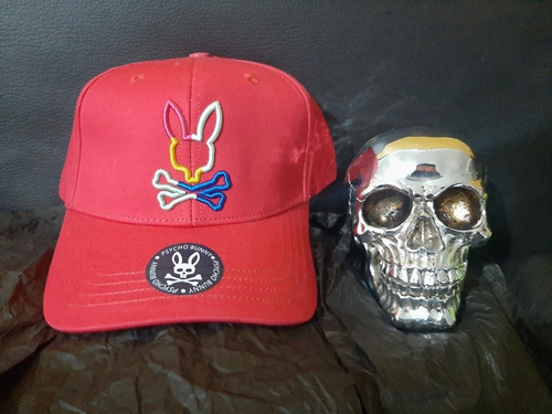 Gorra Premium Psycho Bunny Rojo  Conejo Colores Pasajustable