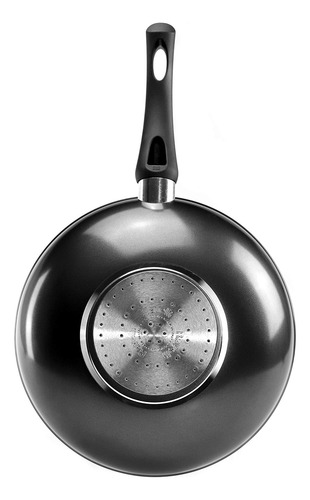 Sartén Antiadherente De Inducción Tipo Wok 28 Cm Gris