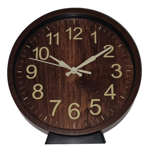 Reloj Pared Mural Mesa Retro Pvc 17.5cm Con Base