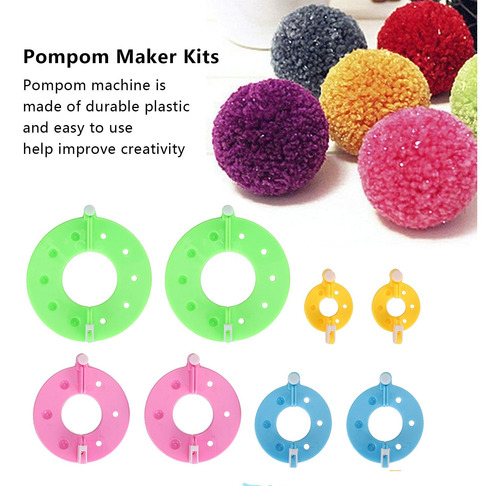 Kits Para Hacer Pompones, Tejer Bolas De Pelusa, Hilo De Lan