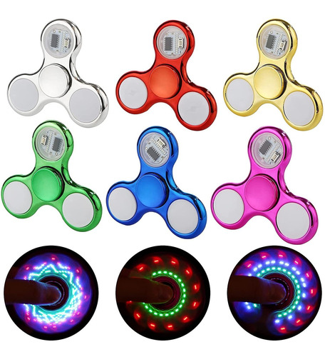 Led Fidget Spinners 6 Pack Light Up Fidget Spinner Toys...
