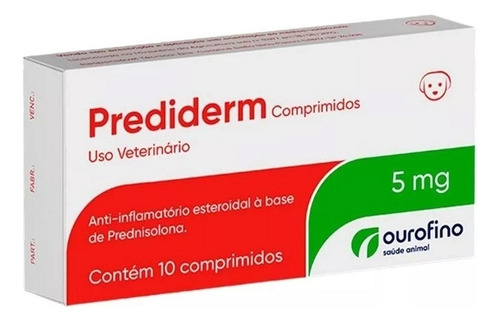 Prediderm 5mg Caixa Com 10 Comprimidos Anti-inflamatório