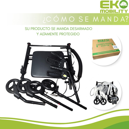 Andadera Con Ruedas Y Asiento / Andadera Rollator Negra