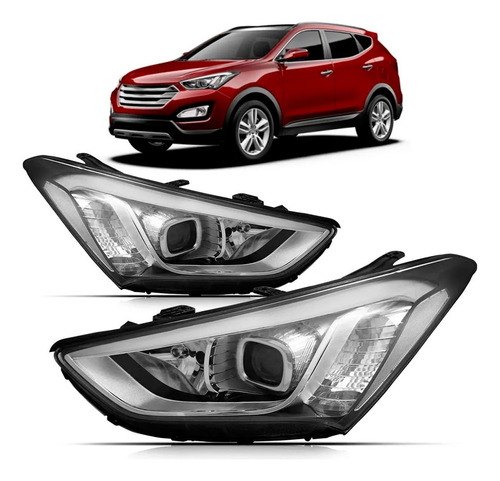 Par Farol Santa Fe 2014 2015 2016 Com Led Sem Xenom