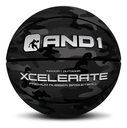 Balón And1 Xcelerate Camo Oscuro Basketball Negro