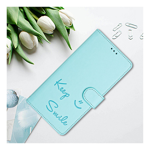 Funda De Piel Con Forma De Cara Sonriente Para Motorola Edge 50 Fusion Con Ranuras Para Tarjetas, Cierre Magnético, Cartera, Bloqueo Rfid, Soporte