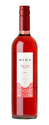 Vino Nina Dulce Natural Rosado Malbec 750ml.