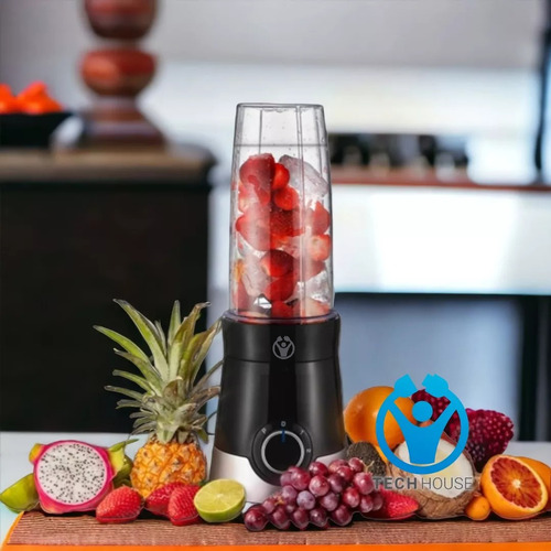 Licuadora Mixer Fit Con 2 Vasos Transportables 2 Años Color Negro/plata