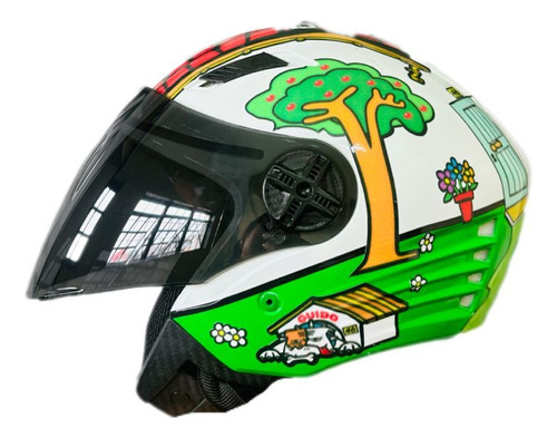 Capacete Fw3 + Viseira Fumê Casinha House Blade Personalizad